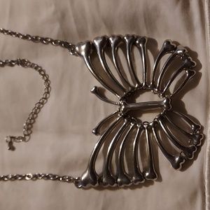 Vintage Bone Butterfly necklace